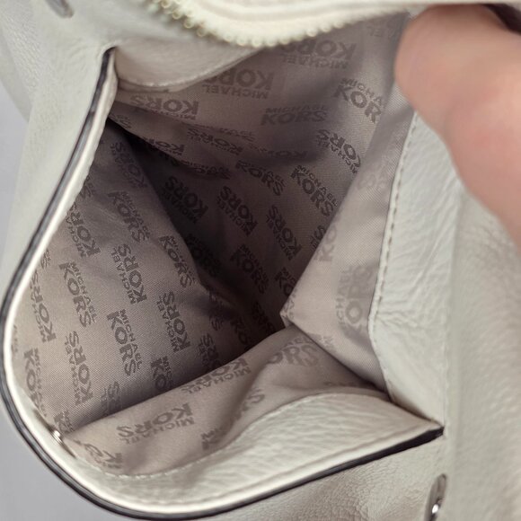 Michael, Michael Kors Megan Large Leather Tasseled Hobo Shoulder Bag - Picture 4 of 12